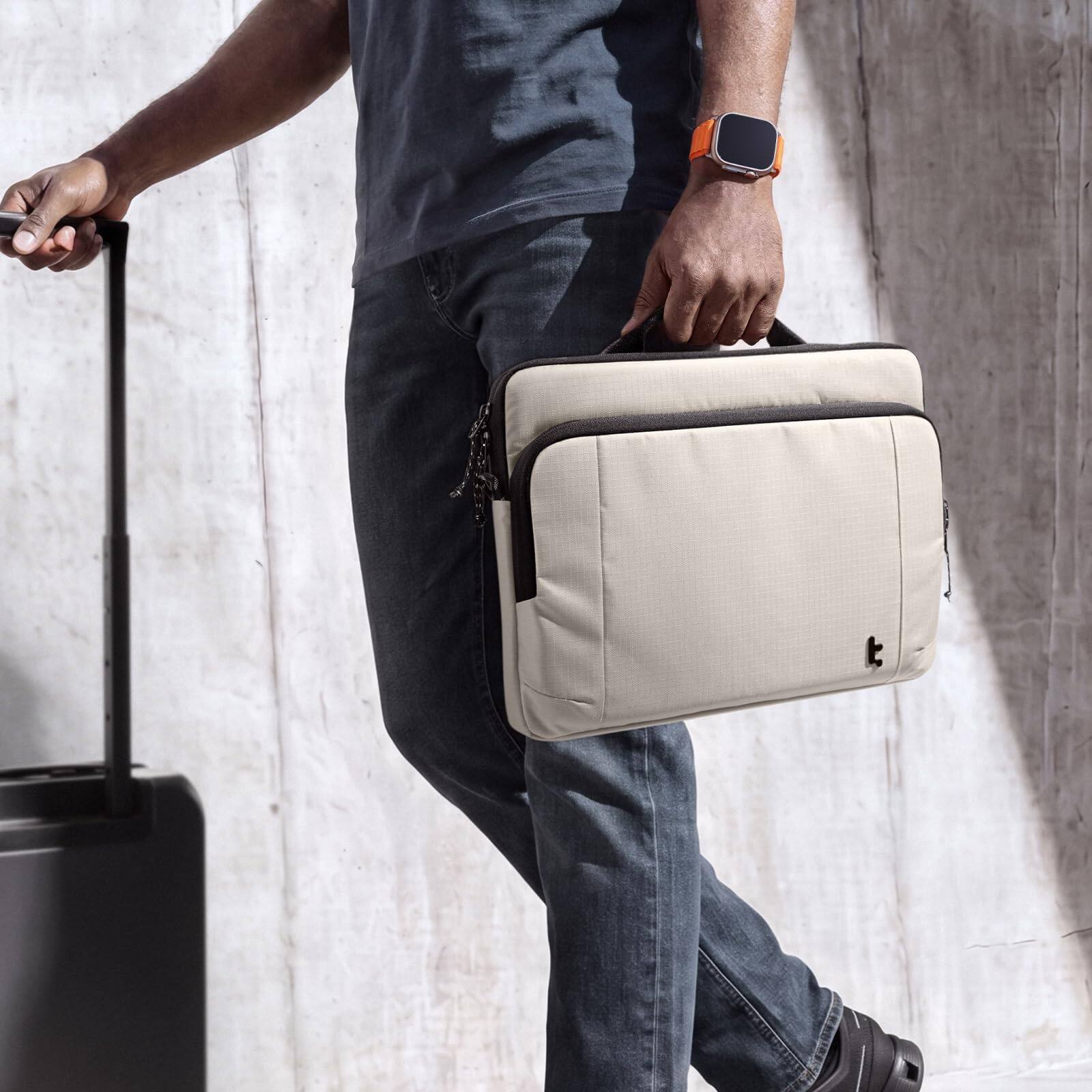 Alt View 7. tomtoc - Essence-A34 360° Protective Laptop Case Sleeve for 13-inch MacBook Air (A3449)/Pro/Neo(A18) M5/M4/M3/M2/M1 2026-2018 - Off-White.