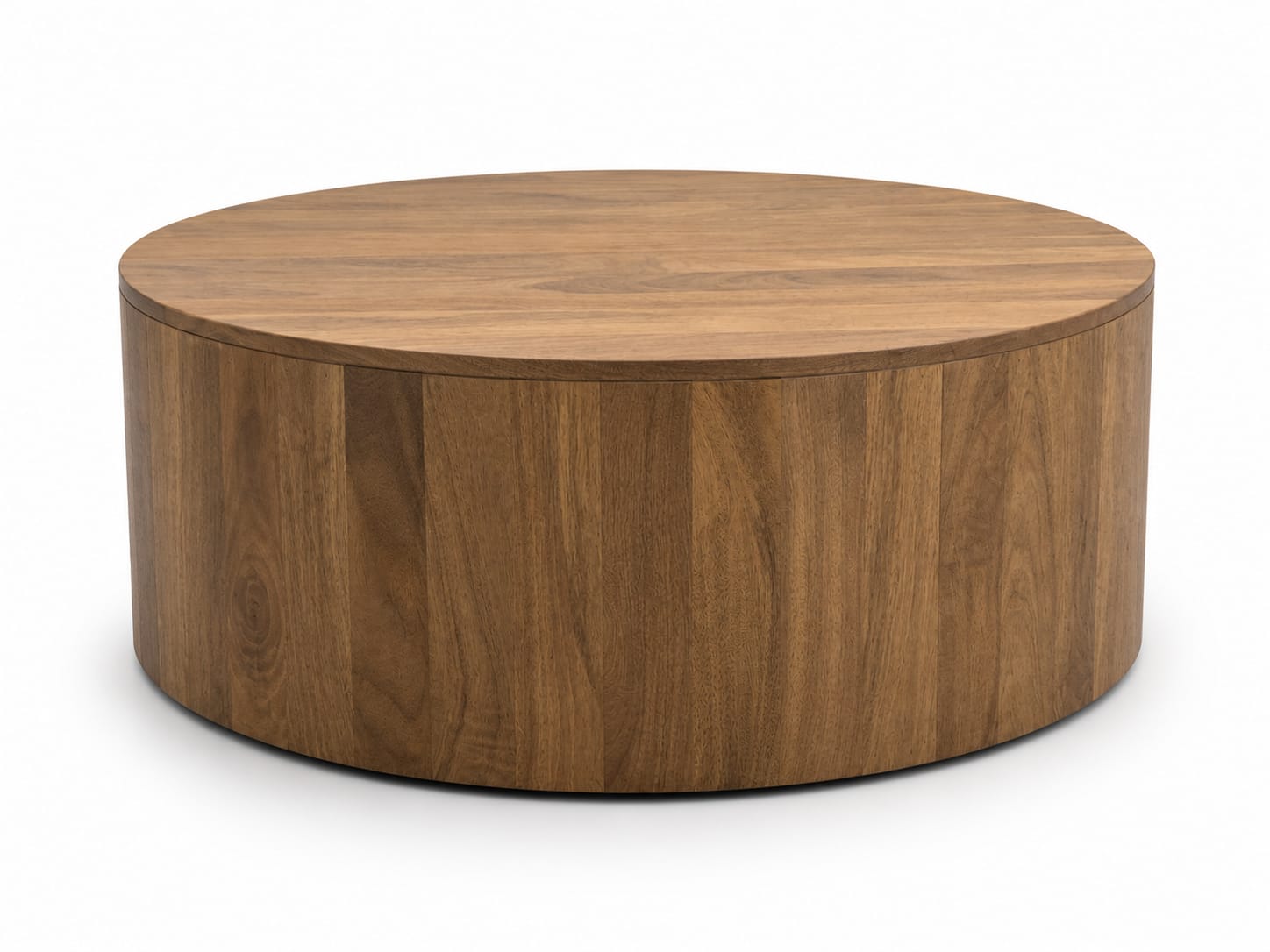 Simpli Home - Millbury 42W Round Drum Coffee Table - Refined Natural