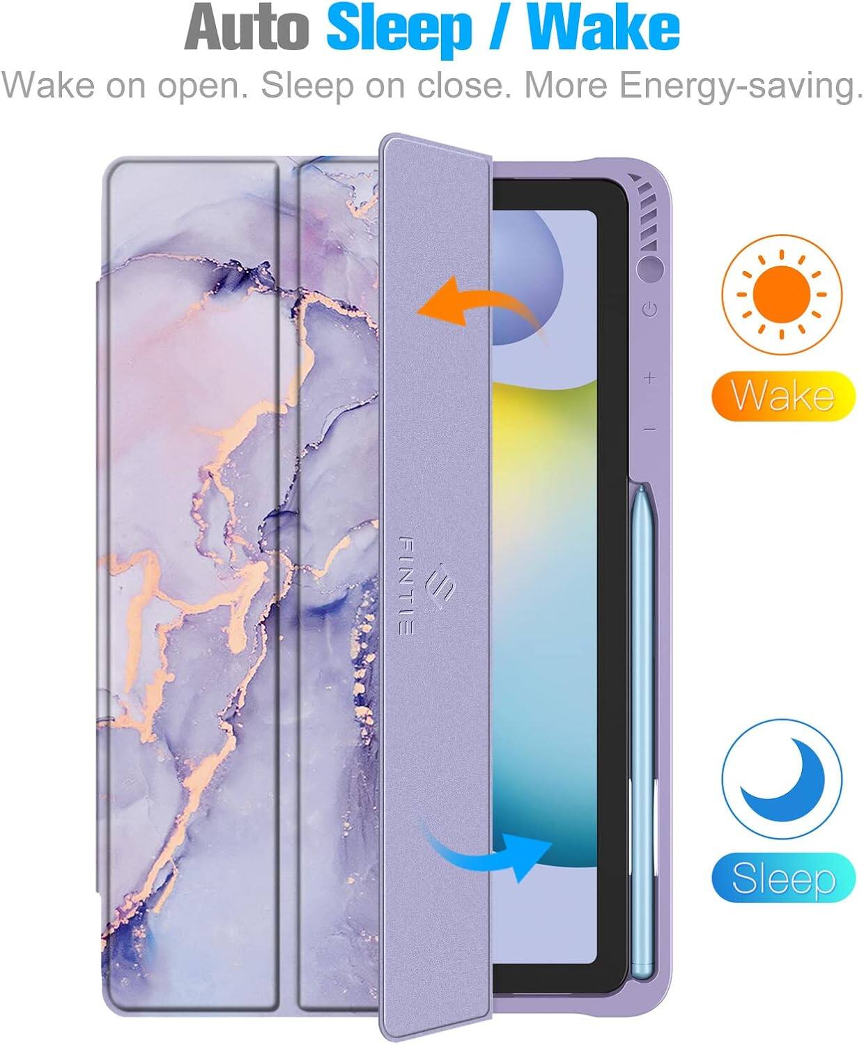 Auto Sleep / Wake  
Wake on open. Sleep on close. More Energy-saving.  
Wake  
Sleep