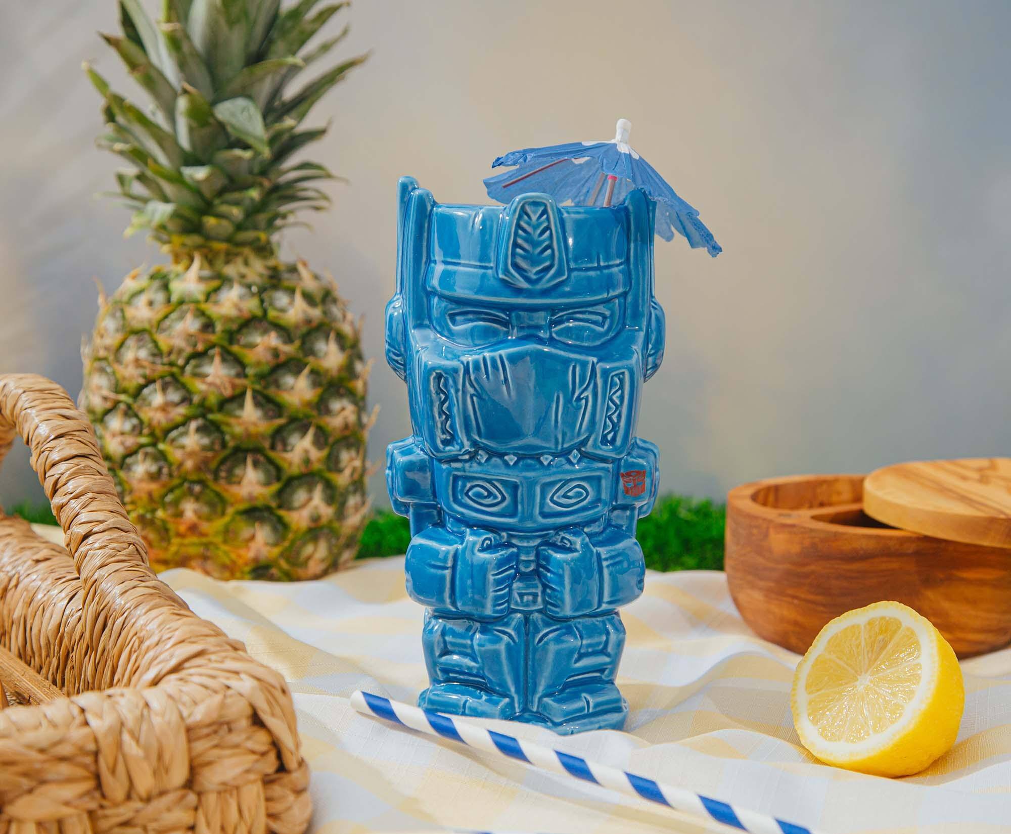 Alt View 2. Transformers - Geeki Tikis Transformers Optimus Prime Ceramic Mug | Holds 18 Ounces - Blue.