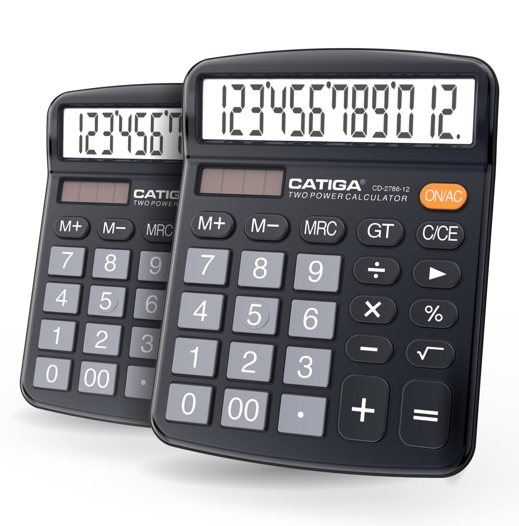 1234567 1234567899 12 CATIGA CD-2786-12 CATIGA TWO POWER CALCULATOR ON/AC M+ M- MRC GT C/CE 7 8 9 4 5 6 1 2 3 0 00 + =
