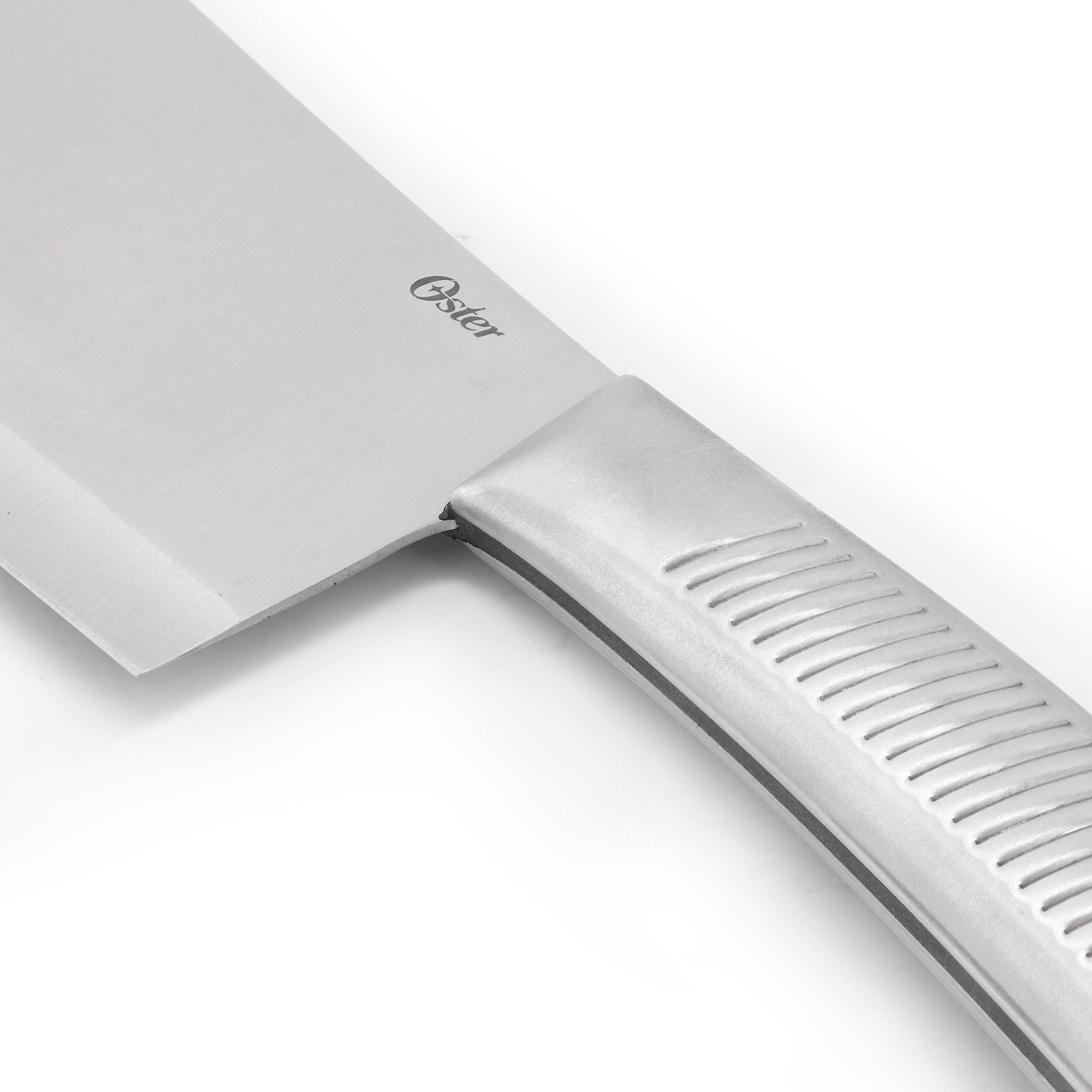 Alt View 3. Oster - Oster Eddington 2 Piece Stainless Steel Cleaver and Scissors Set with Ridged Handles.