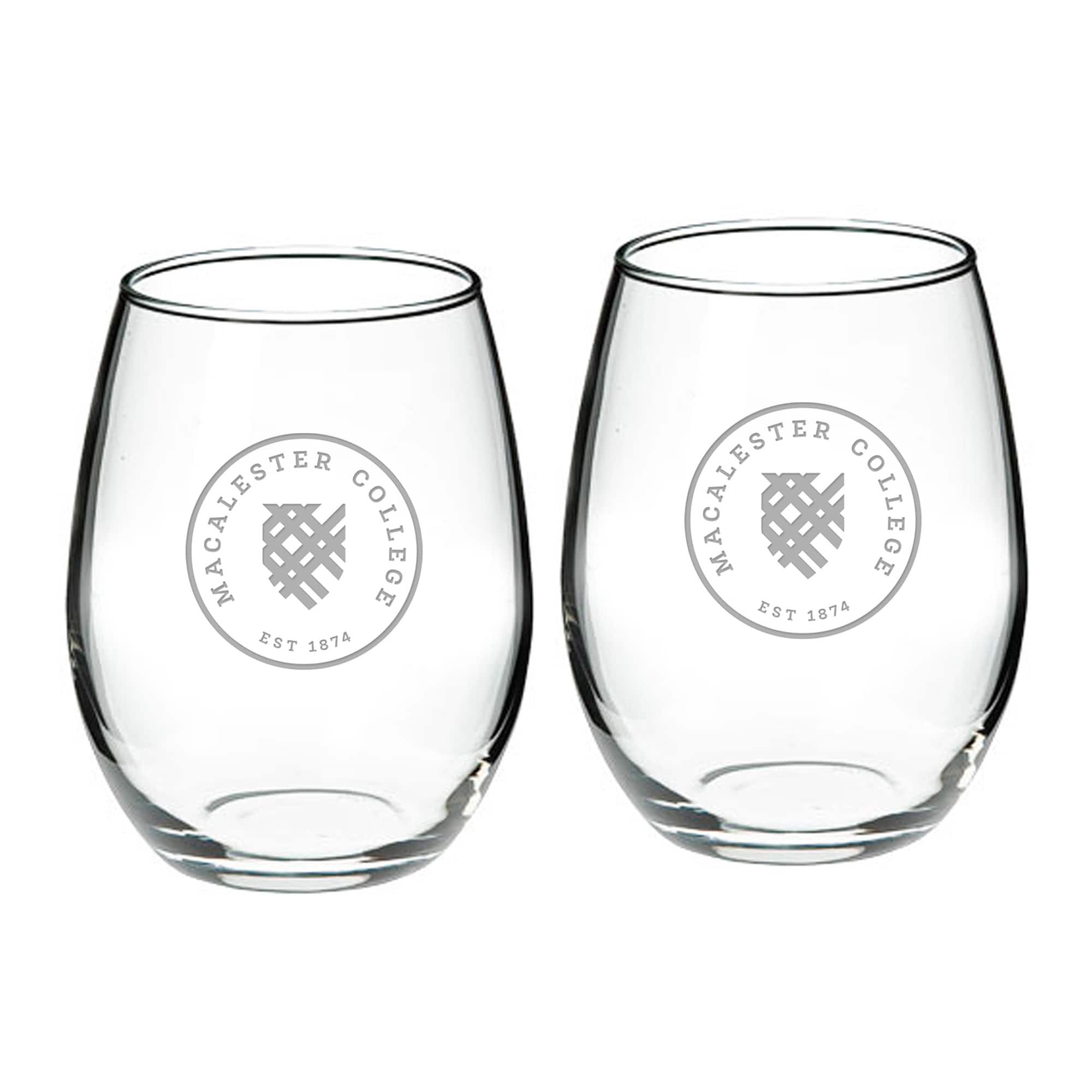Photos - Glass Jardine - Macalester Scots 21oz. 2-Piece Stemless Wine  Set - Multicolor 4682091