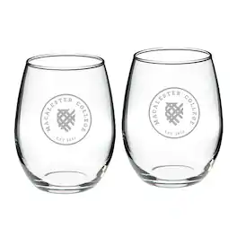 Jardine - Macalester Scots 21oz. 2-Piece Stemless Wine Glass Set - Multicolor
