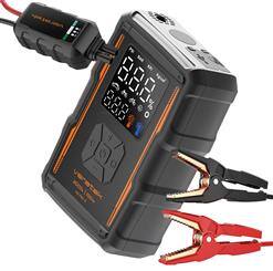 Front. ReelCharge - ReelCharge V8 Pro Air (Gray, Orange, Black) Jump Starter and Air Compressor.