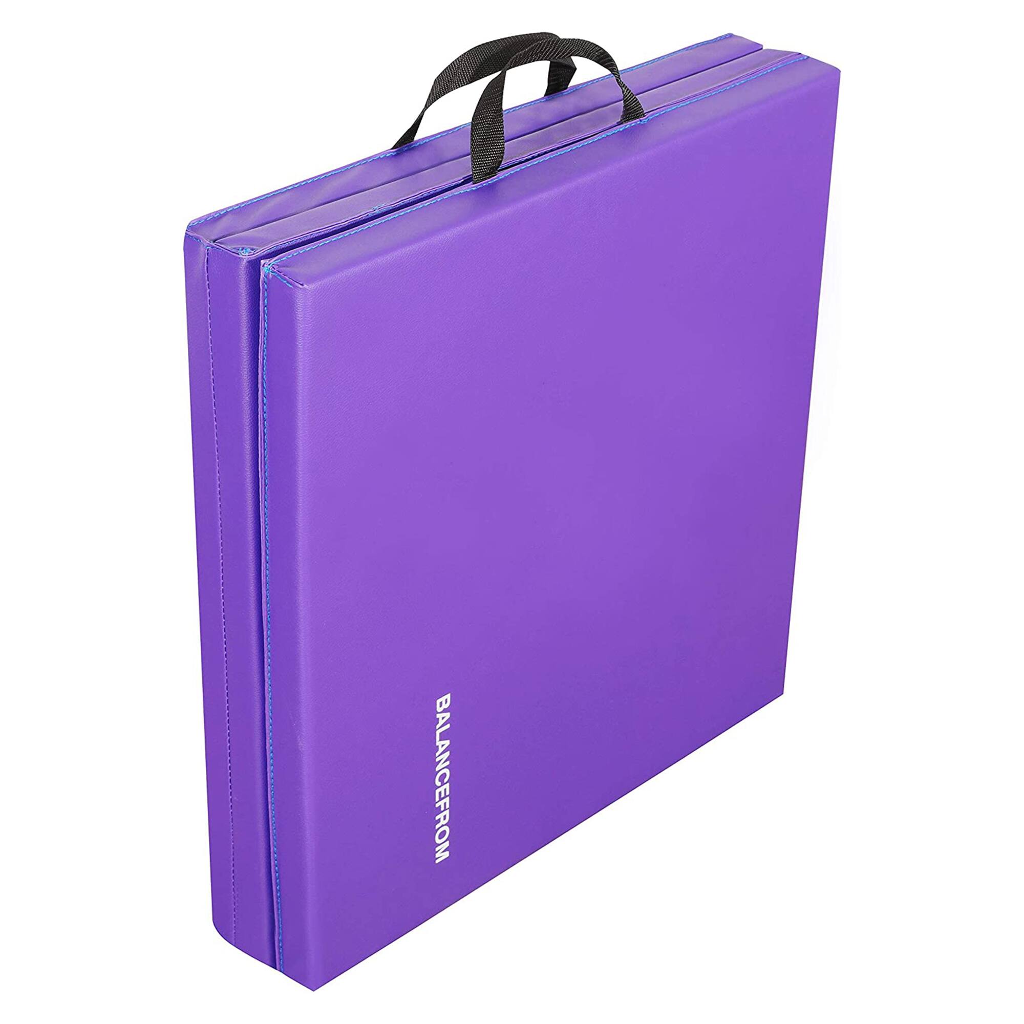 Alt View 8. BalanceFrom Fitness - BalanceFrom Fitness GoGym 6'x2'x1.5" Folding 3 Panel Exercise Gym Mat, Purple - Purple.