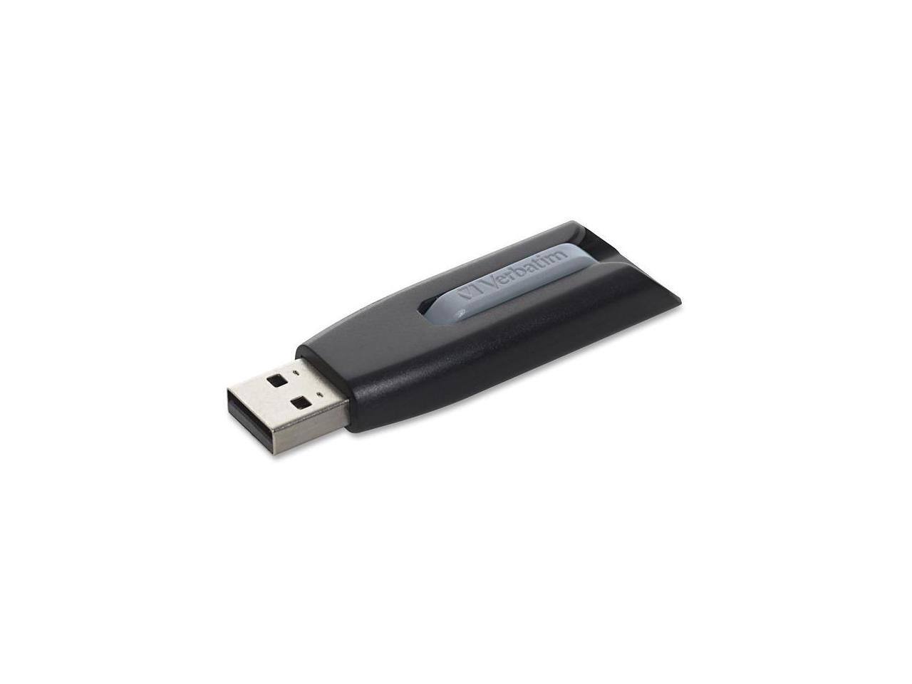 Alt View 1. Verbatim - 256GB V3 USB 3.0 FLASH DRIVE - Black/Gray.