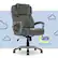 Front. Serta - Garret Bonded Leather Executive Office Chair with Premium Cushioning - Gray.