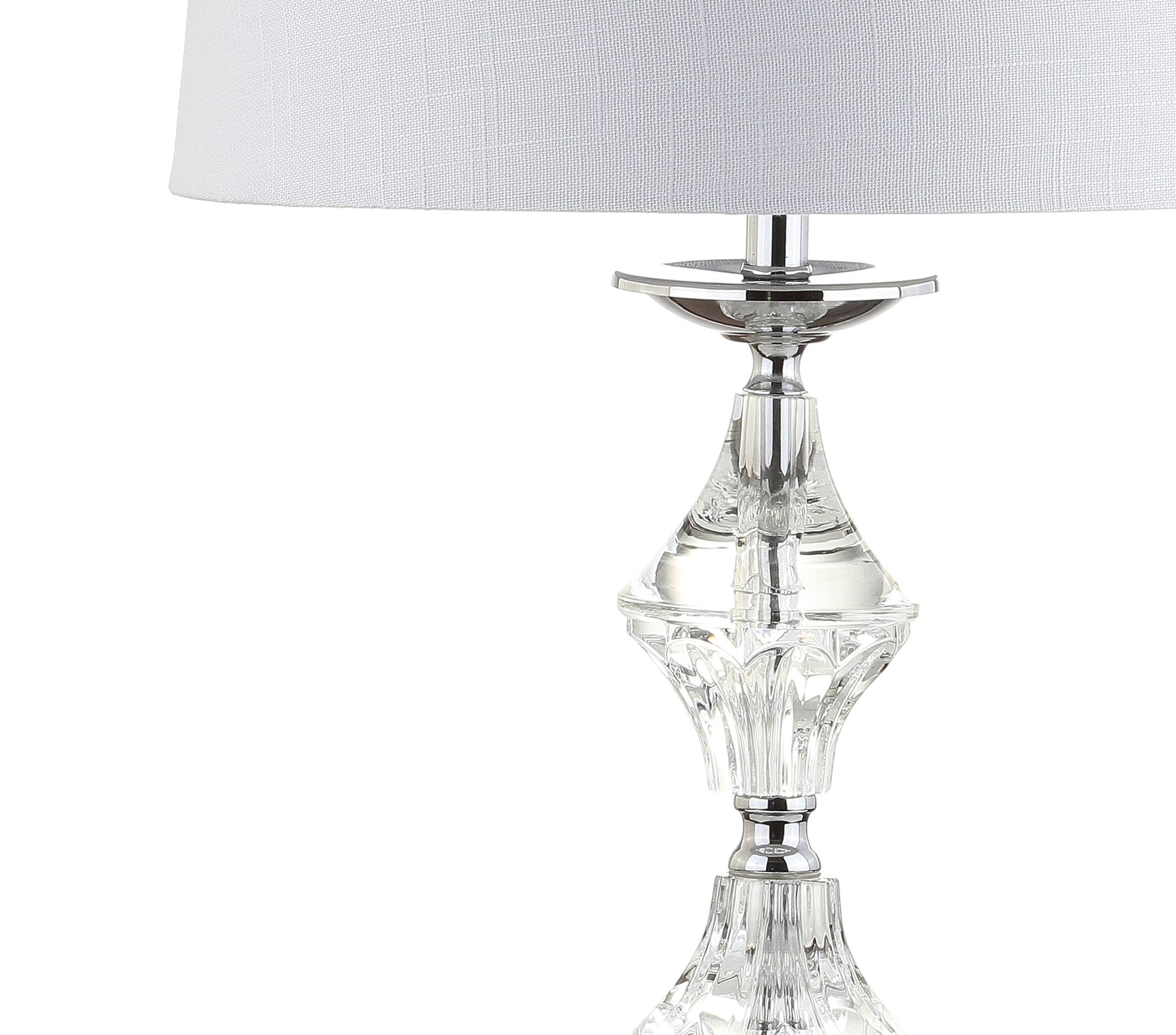 Alt View 6. Jonathan Y - Madison 27.5" Crystal LED Table Lamp, Clear/Chrome (Set of 2) - Clear/Chrome.