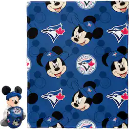 Northwest - Toronto Blue Jays Mickey Hugger Pillow & Silk Touch Throw Set - Multicolor