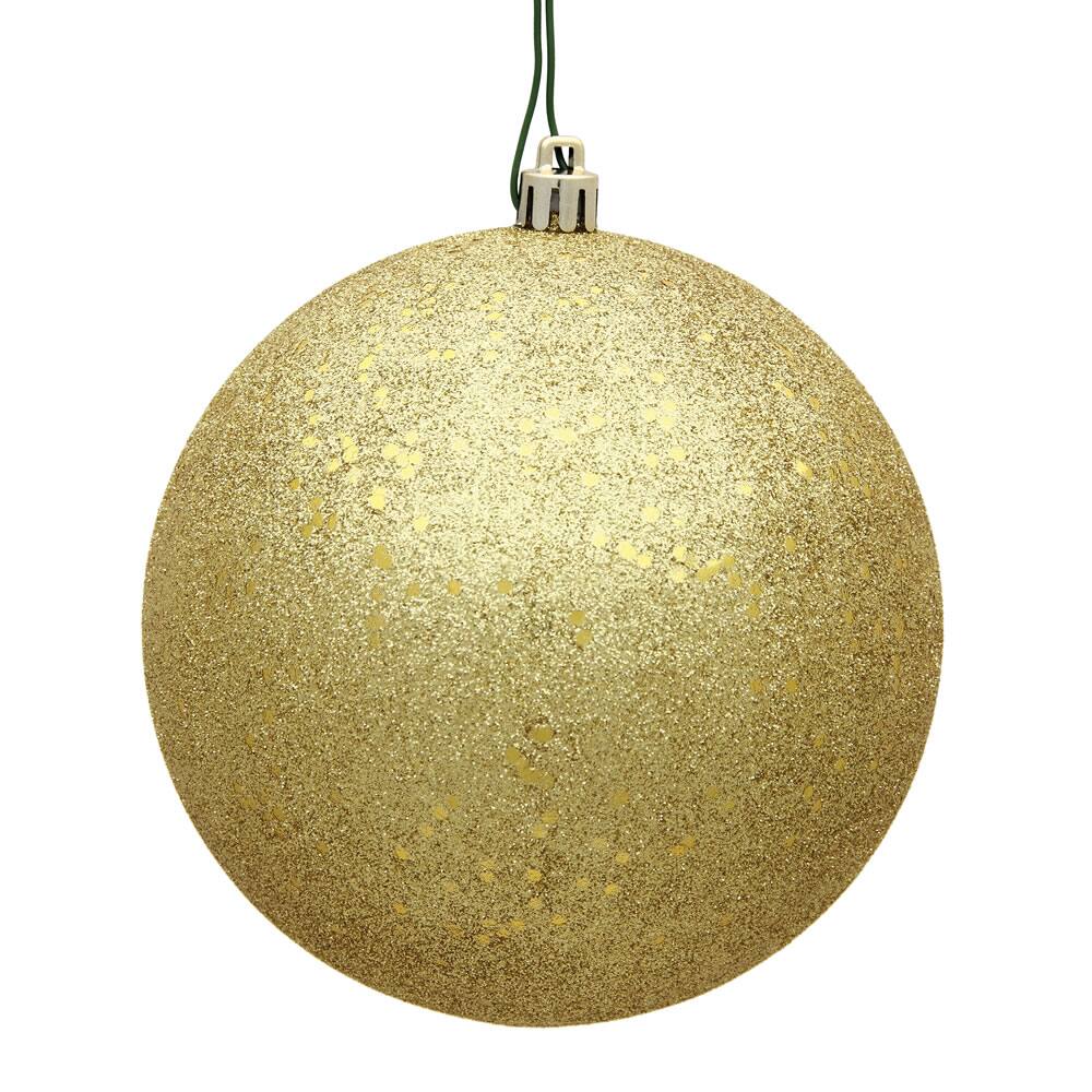 Front. Vickerman - Vickerman 12" Gold Sequin Ball Drilled Cap - Gold.