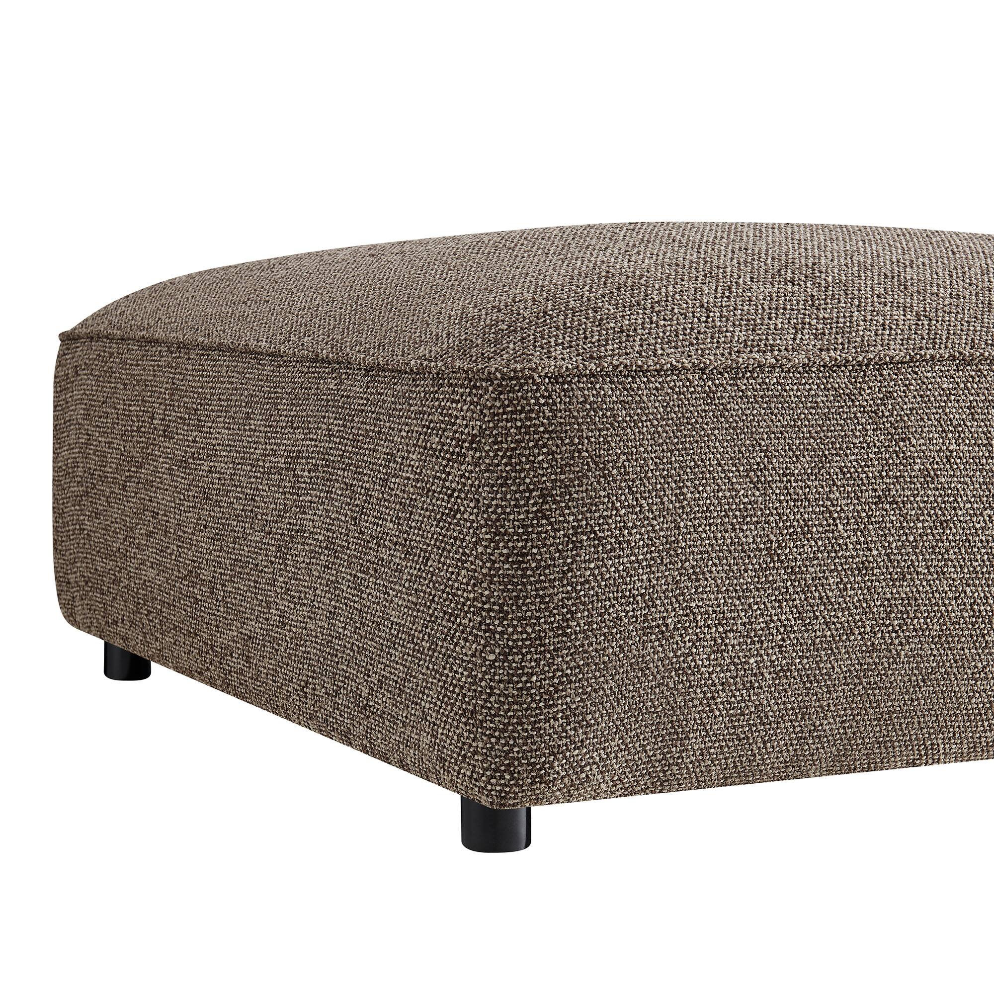 Alt View 3. Modway - Auren Lattice Bouclé Upholstered Ottoman by Modway - Earth.