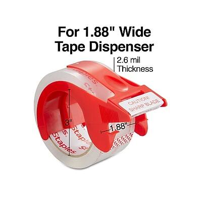 For 1.88" Wide Tape Dispenser  
2.6 mil Thickness  

CAUTION! SHARP BLADE  

3" Staples  
1.88" Staples