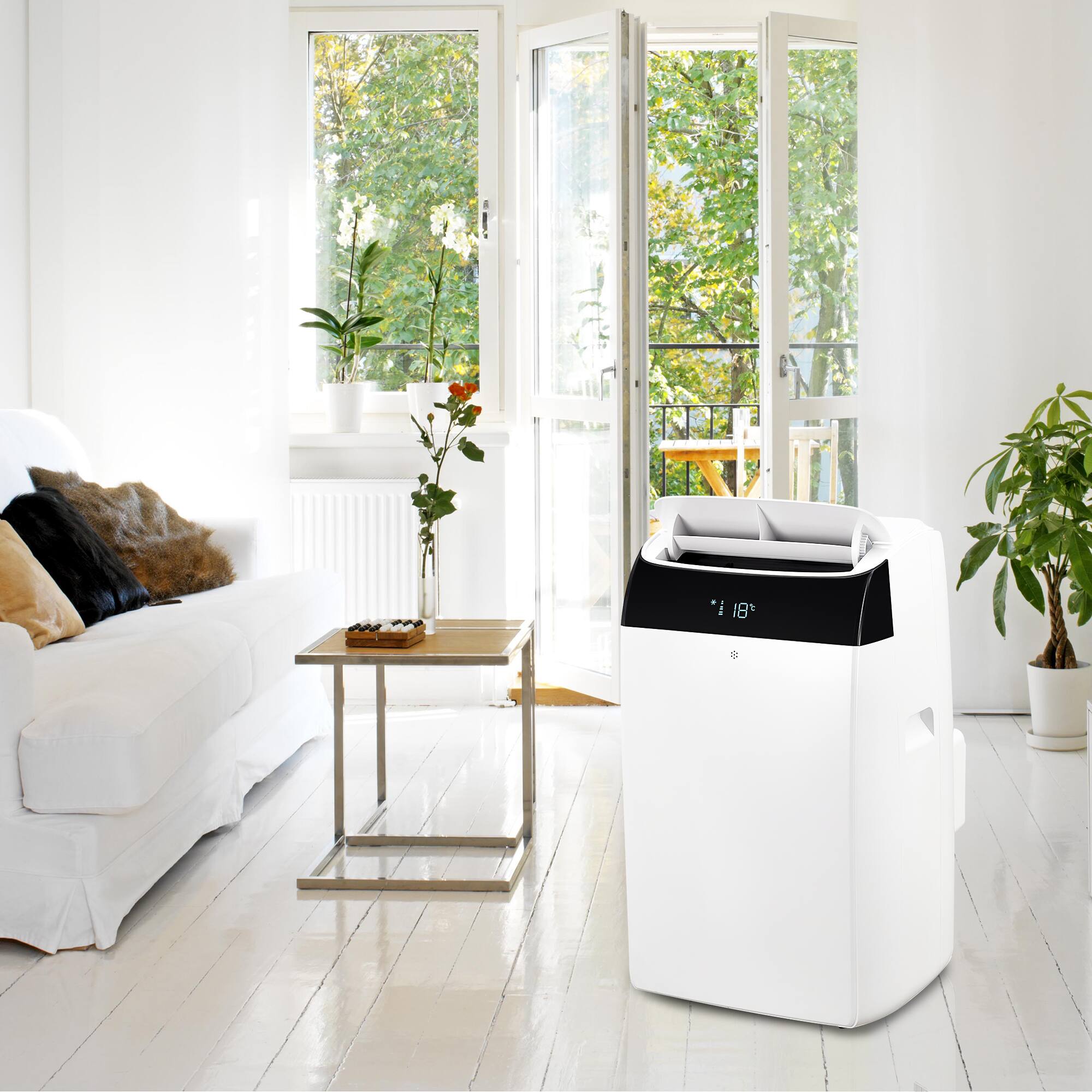 Alt View 4. TROPOW - 14000 BTU Portable Air Conditioner, Quiet Cooling, for Up to 750 Sq.Ft. Home - white.