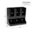 Alt View 11. Mind Reader - Cup and Condiment Station, Countertop Organizer, Coffee Bar, Kitchen, Stirrers, 13"L x 6.4"W x 11.5"H - Black.