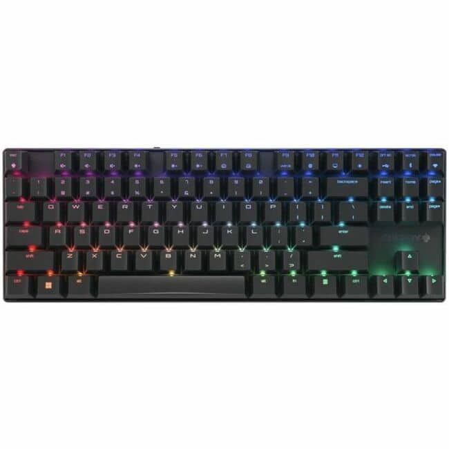 CHERRY - MX 8.2 TKL, WIRELESS, MX RED RGB SWITCH, 3 Connection modes, abrasion resistant keys, reusable metal case - Black