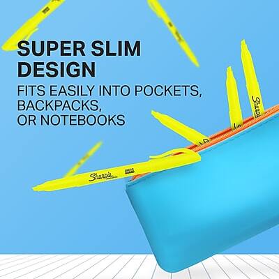 SUPER SLIM DESIGN  
FITS EASILY INTO POCKETS, BACKPACKS, OR NOTEBOOKS  

Sharpie