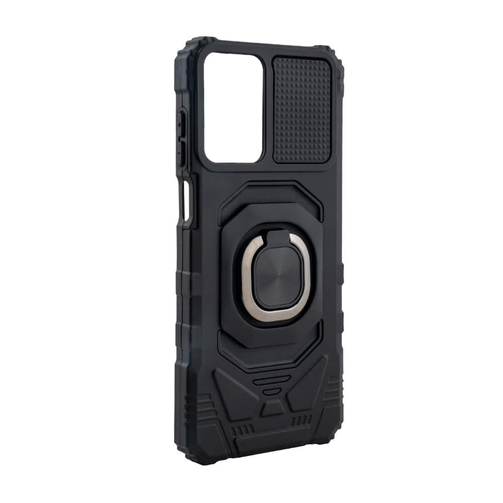 Reiko - Kickstand Ring Holder Tpu Shockproof Case For Motorola Moto G Play 5G (2024) In - Black