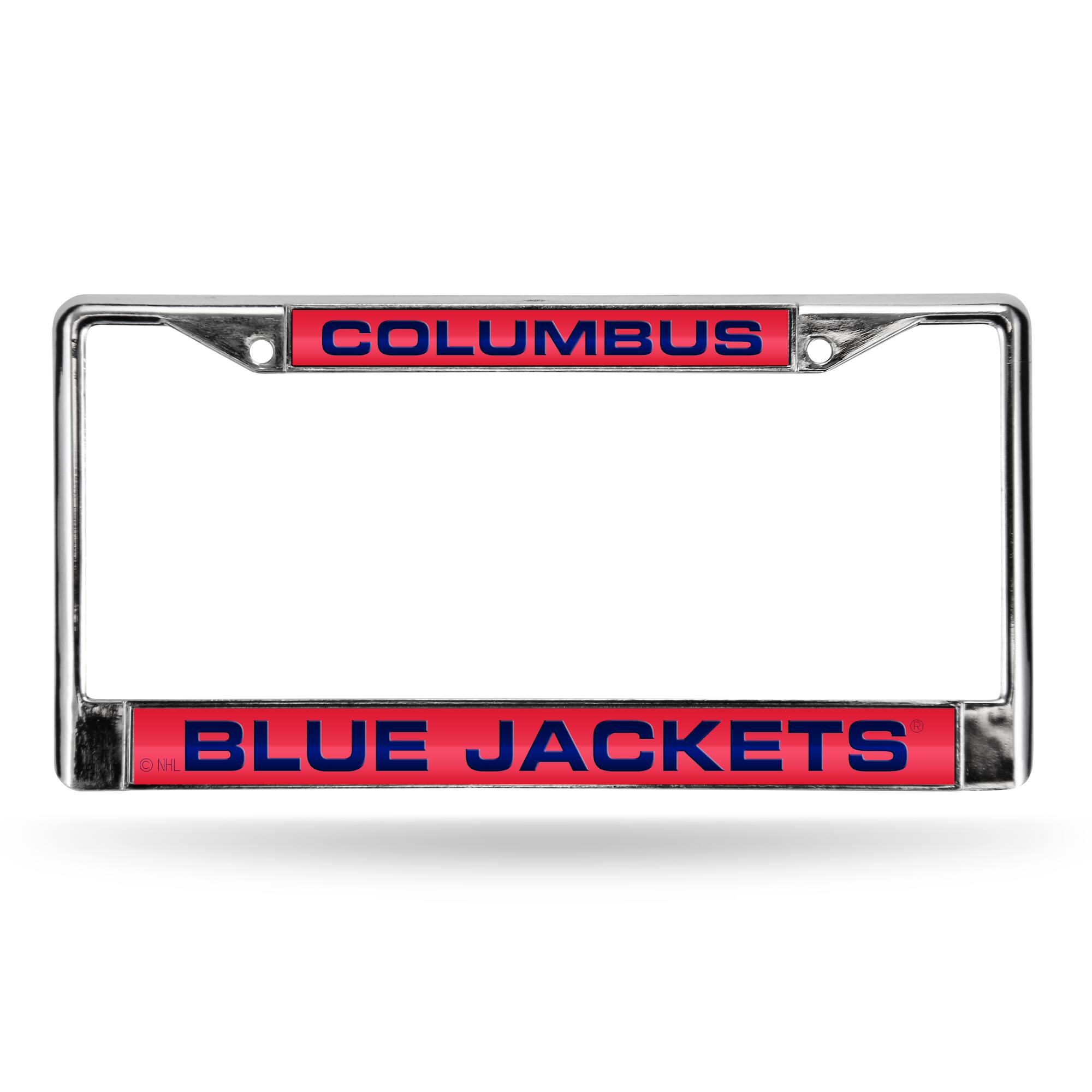 Rico Industries - Columbus Blue Jackets NHL Chrome Metal Laser Cut License Plate Frame - Multi