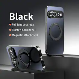 UUCOVER - Magnetic Case for Google Pixel 11 Pro 360° Rotating Ring Kickstand Full Camera Protection Shockproof Anti-Slip Cover - Black