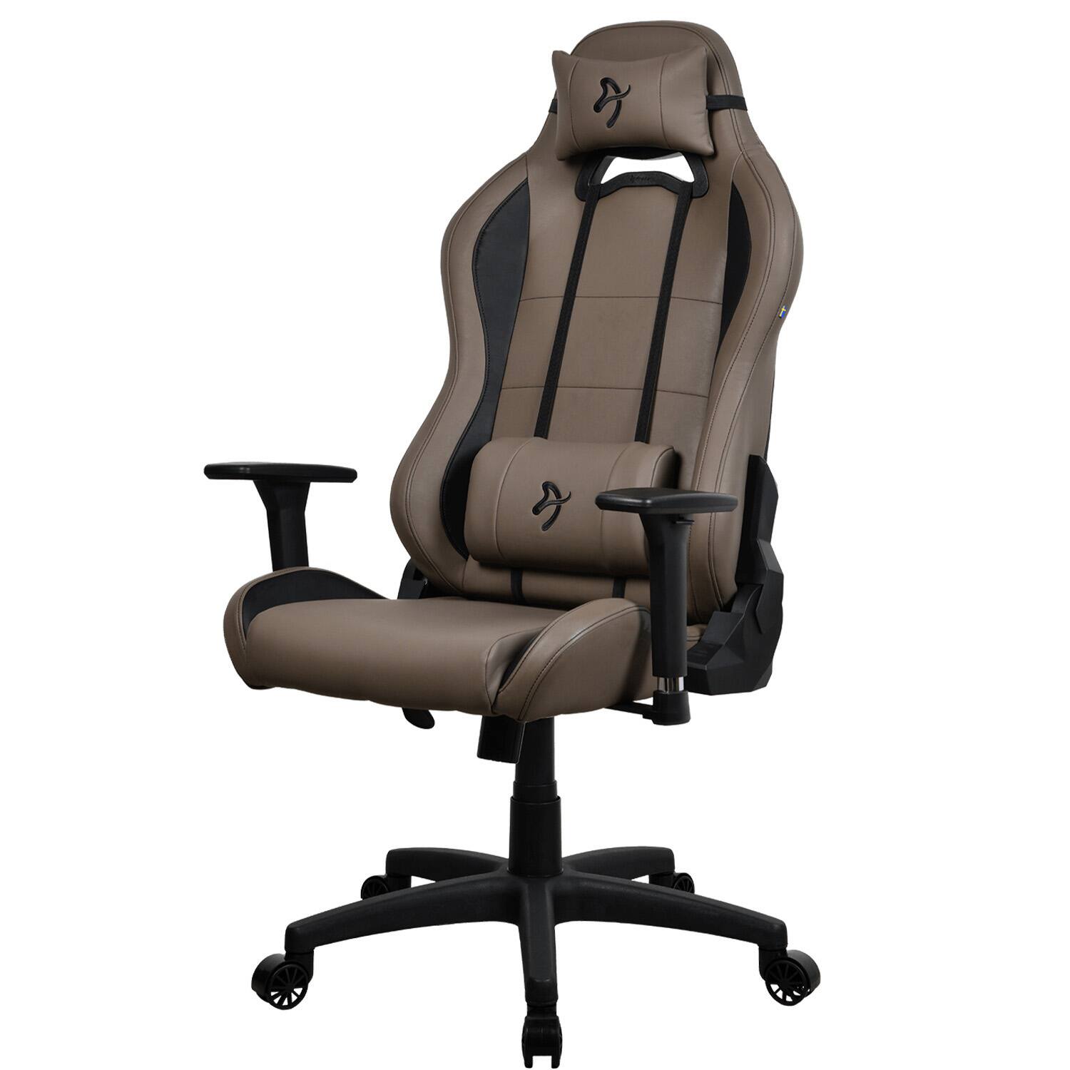 Left. Arozzi - Torretta Soft PU Gaming Chair - Brown.