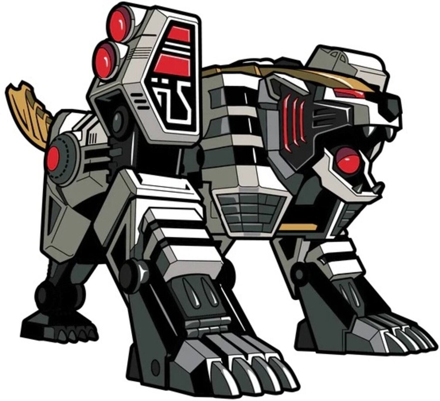 Alt View 2. PopMarket - FiGPiN - Power Rangers - White Tigerzord XL  - 6 Inch Enamel Pin in Premium Collector Package  (X67) - Collectibles - Multicolor.