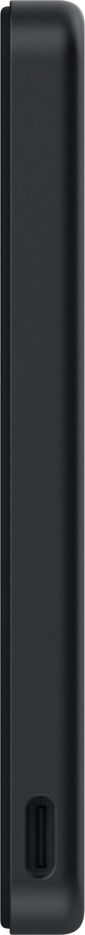 Back. mophie - Power Boost Wireless Slim 15W Magnetic Charger, Qi2 magnetic power bank containing 5K internal battery - Black.