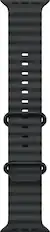 Angle. Apple - 49mm Ocean Band - Titanium Finish - Black.