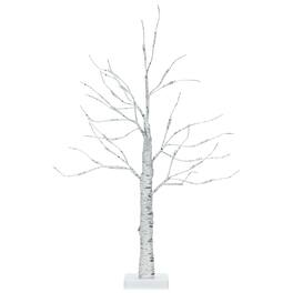 Costway - 2ft Pre-lit Twig Birch Tree Battery Powered for Christmas Holiday - White