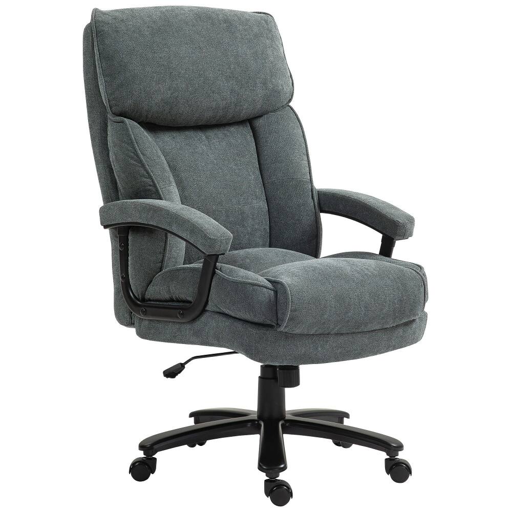 Alt View 7. Loheer - Loheer Big and Tall Desk Chair 450 lbs Heavy Duty Executive Office Chair Gray - Gray.
