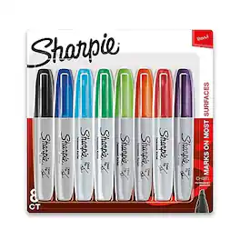 Sharpie - Tank Permanent Marker, Chisel Tip, Assorted, 8/Pack (38250PP)