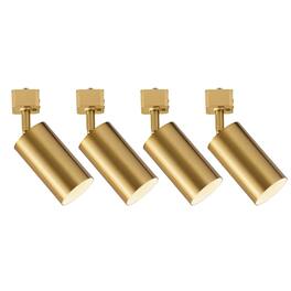Dazzed Corner - 4 Pack H Type LED Track Light Heads, GU10 Base Adapter Ceiling Spot Light Fixture - Gold