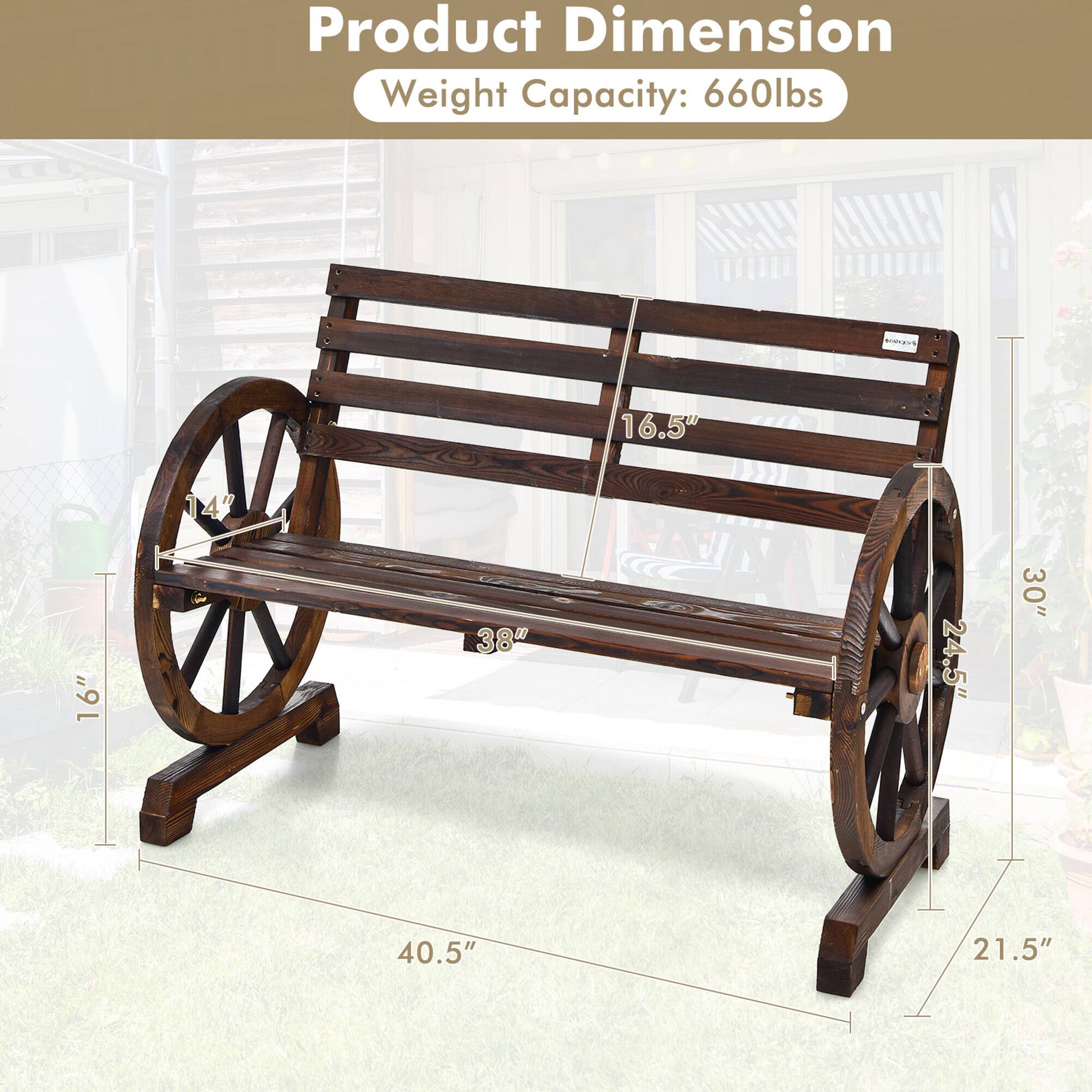 Product Dimension: 16.5" 16" 38" 24.5" 30" 40.5" 21.5"

Weight Capacity: 660lbs