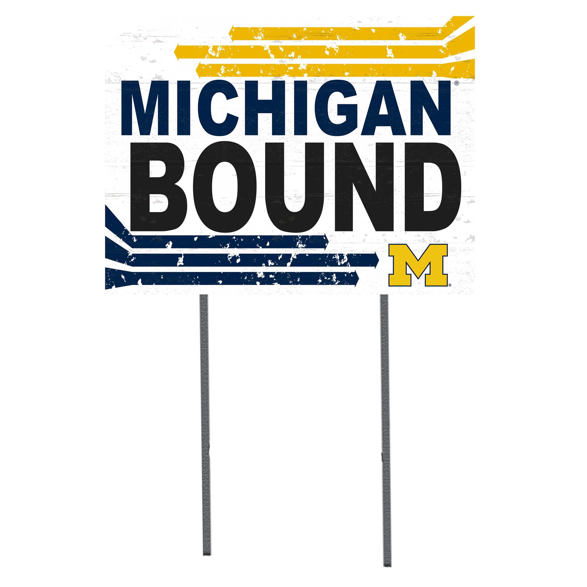 Michigan Wolverines 18'' x 24'' Bound Yard Sign
