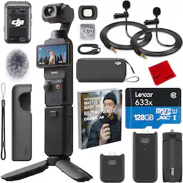 DJI - Osmo Pocket 3 Creator Combo 4K 120fps 3-Axis Gimbal + Accessories Bundle