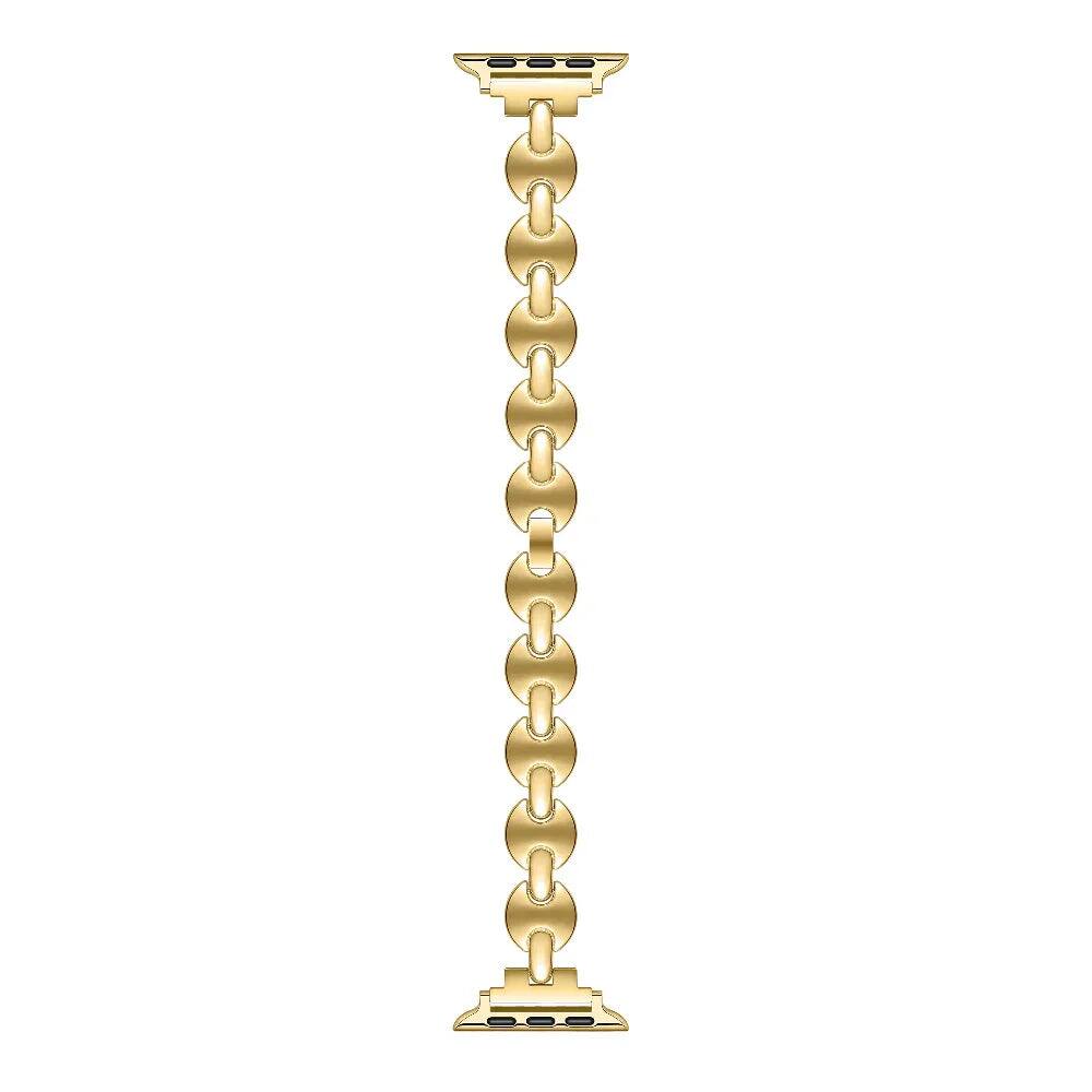 Left. Posh Tech - Sunny Metal Band for Apple Watch - Gold.