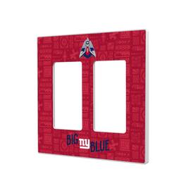 Keyscaper - New York Giants 2024 Illustrated Limited Edition Double Rocker Light Switch Plate - White