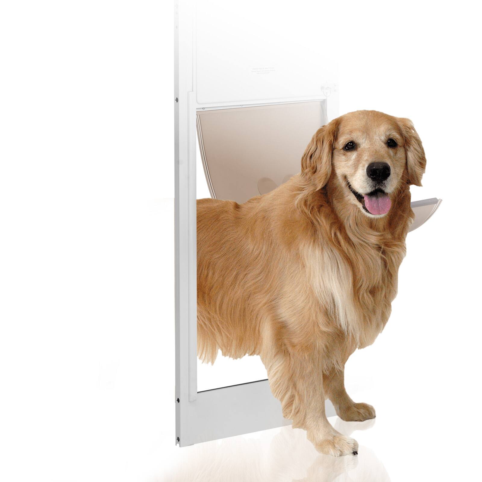 Front. VEVOR - Dog Door for Sliding Glass Door, 75 7/8"-80 11/16" Adjustable Height Doggy Door for Sliding Doors.