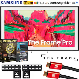 Samsung - 85" The Frame Pro LS03FW 4K Neo QLED Mini LED TV 2025 + Extended Protection Plan