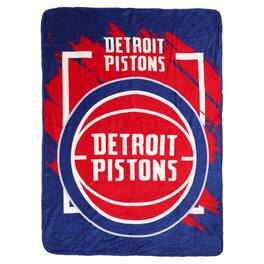 Northwest - Detroit Pistons 46" x 60" Dimensional Micro Raschel Plush Throw Blanket - Blue