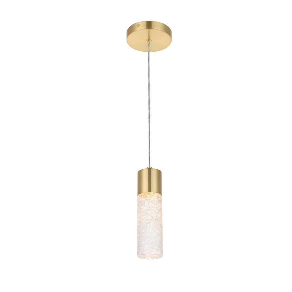 Back. Elegant Lighting - Constellation 1 light Gold LED Pendant - Gold.