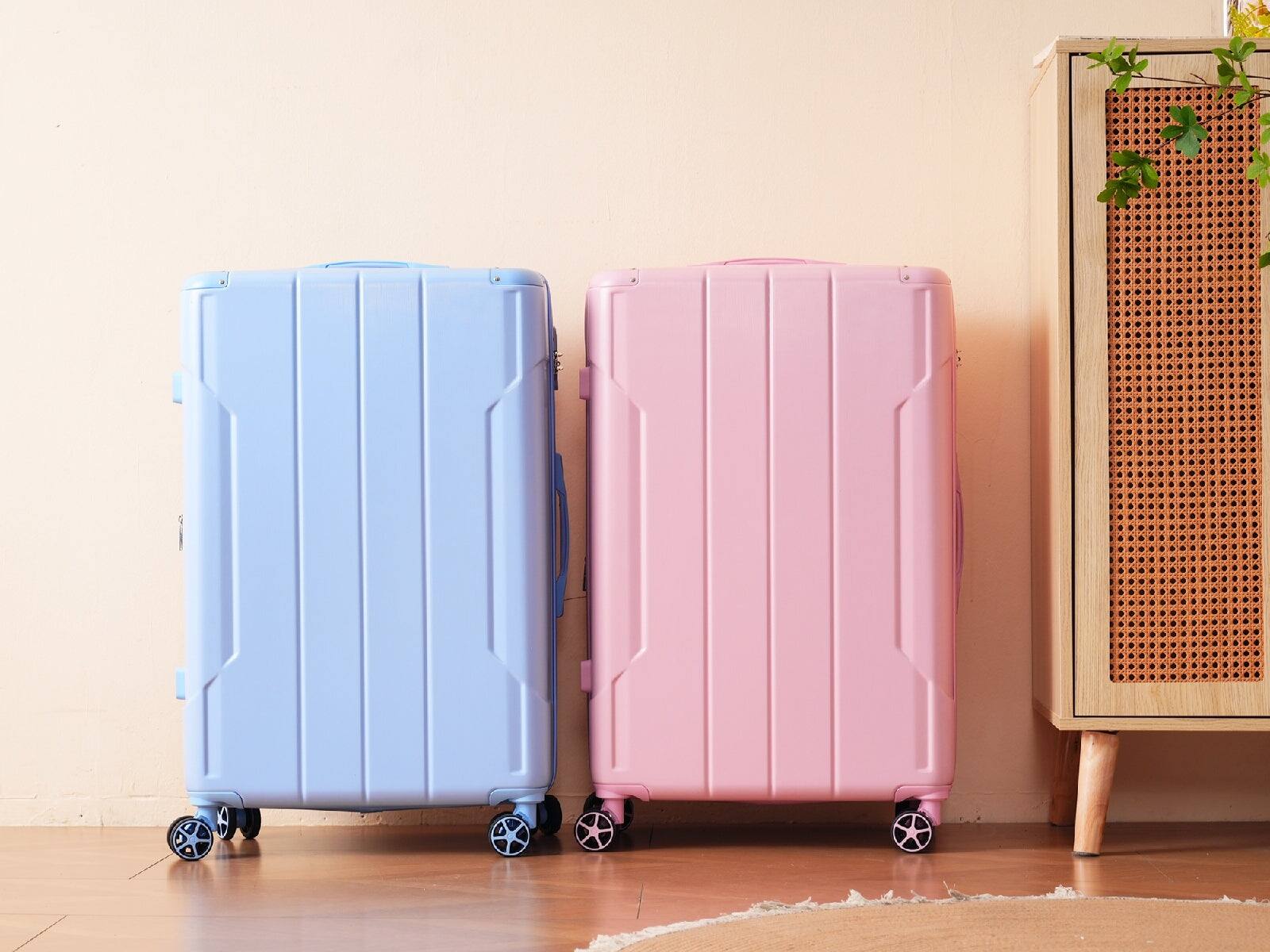 Alt View 5. BreeBe - Luggage Sets 3 Piece, Hard shell ABS Lightweight Durable Suitcases with Double Spinner Wheels 20/24/28 Inch (SKyblue) - Sky Blue.