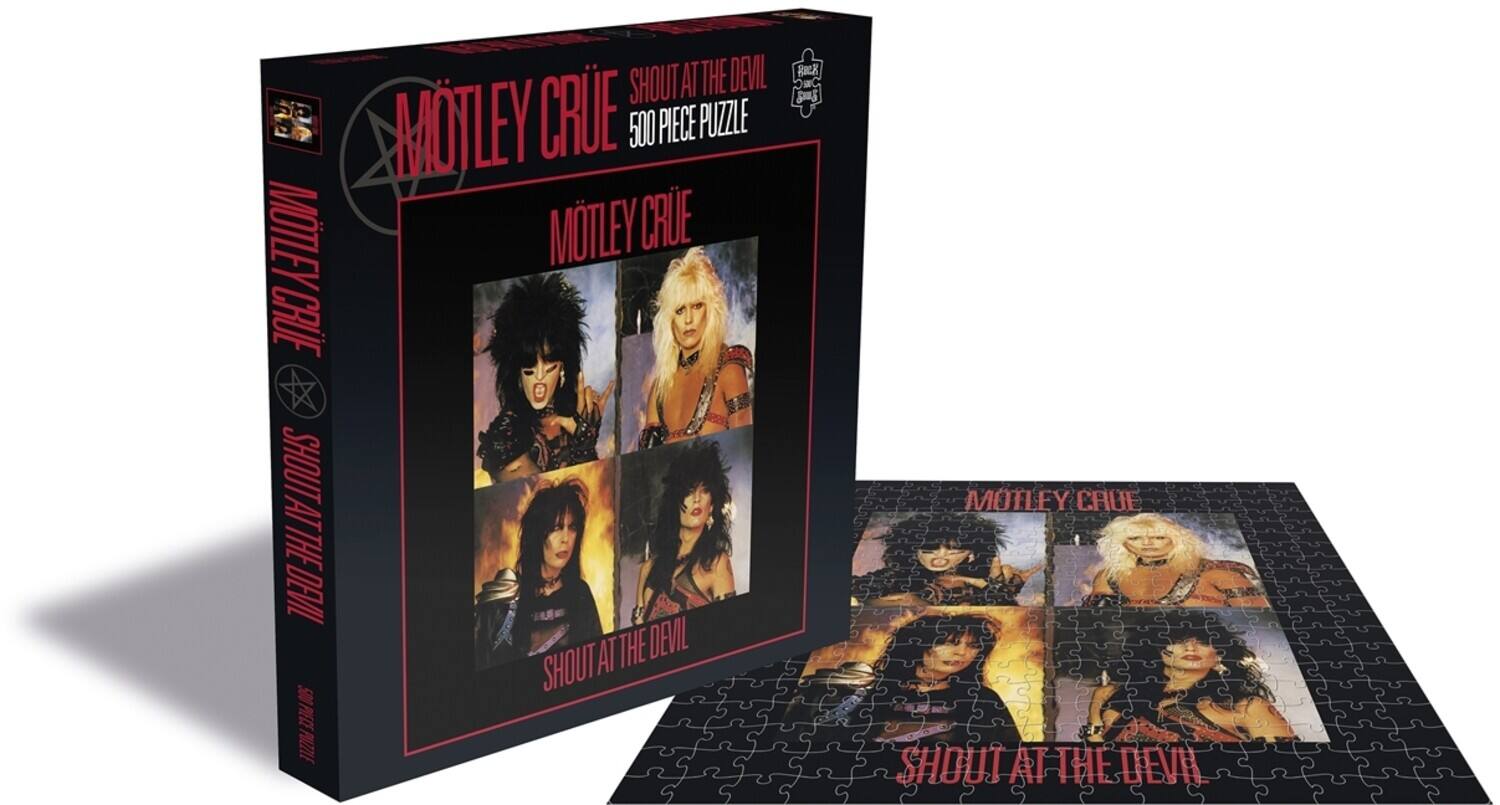 PopMarket - Motley Crue - RockSaws - Motley Crue Shout At The Devil (500 Piece Jigsaw Puzzle) - GAMES (MISC) - Multicolor