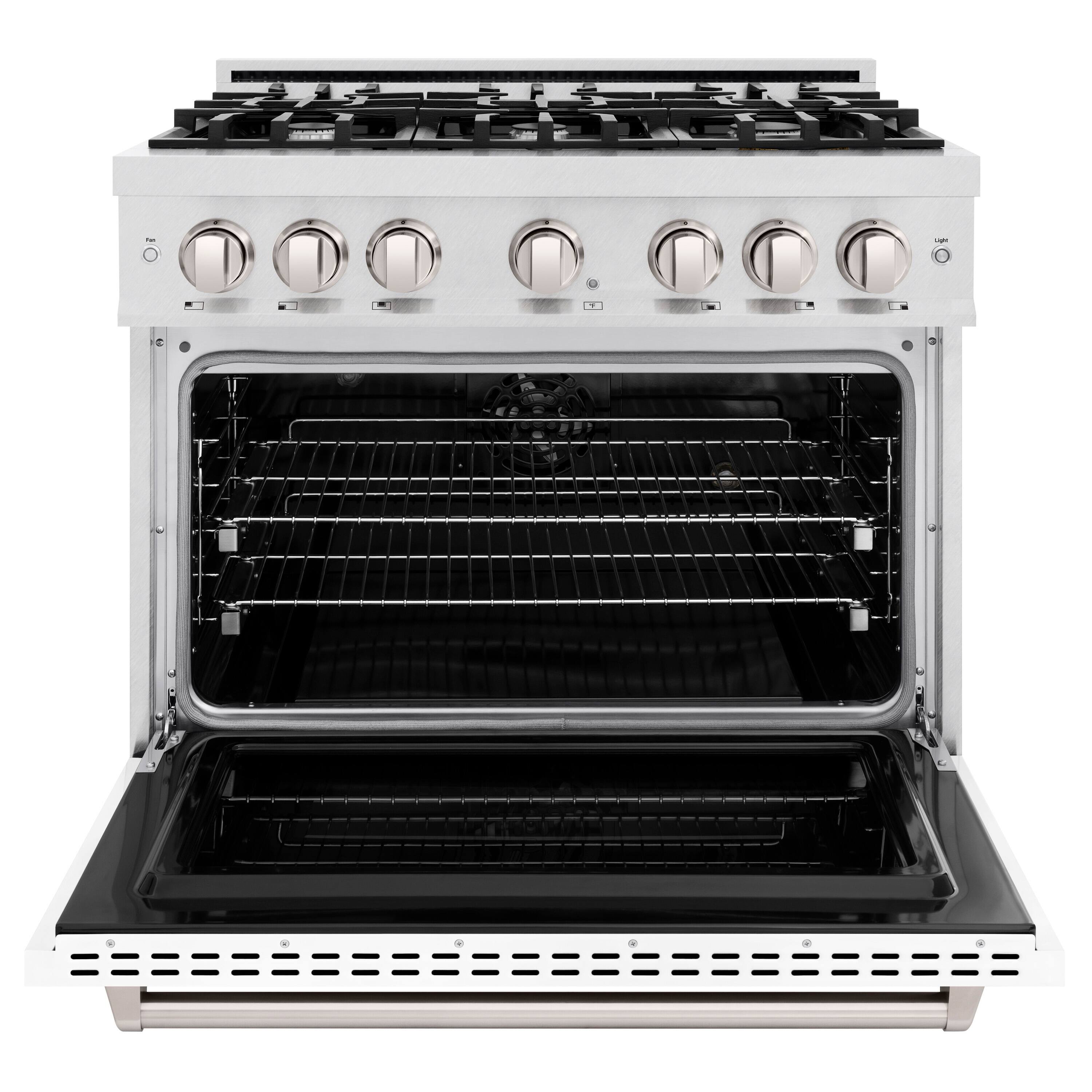 Alt View 1. ZLINE - ZLINE 36 in. Classic Dual Fuel Satin Steel Stainless Range with6 Burners (CDRS-WM-36) - Black Matte.