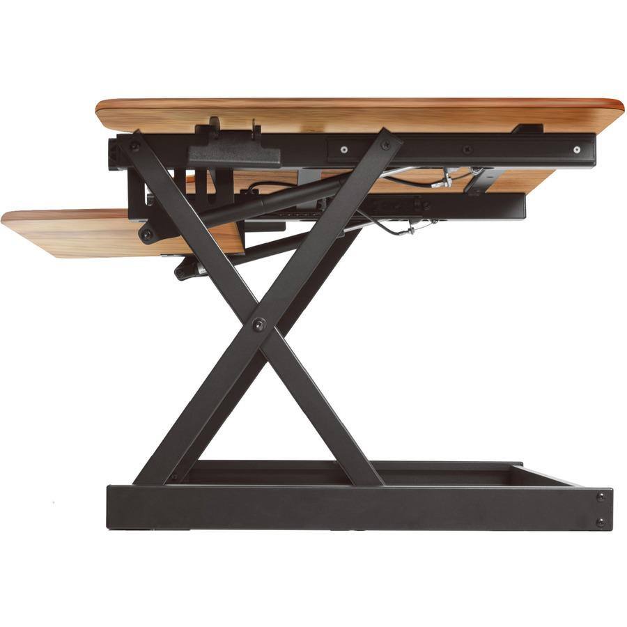 Alt View 1. Rocelco - DADRT- 46 Sit Stand Desk Riser - Desktop - Teak - Brown.