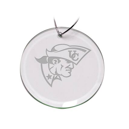 Front. Jardine - Cumberlands Patriots Team Logo 3'' Round Glass Ornament - Multicolor.