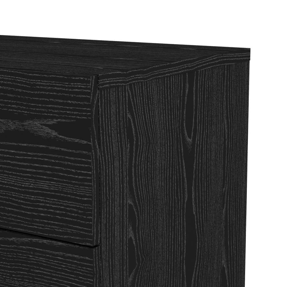 Back. Tvilum - Austin 8 Drawer Double Dresser Woodgrain - Black.