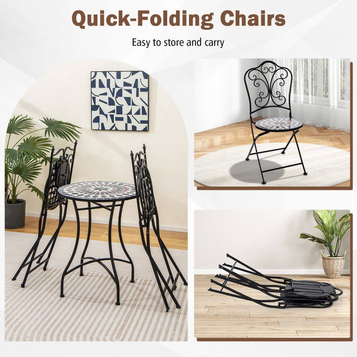 Quick-Folding Chairs  
Easy to store and carry
