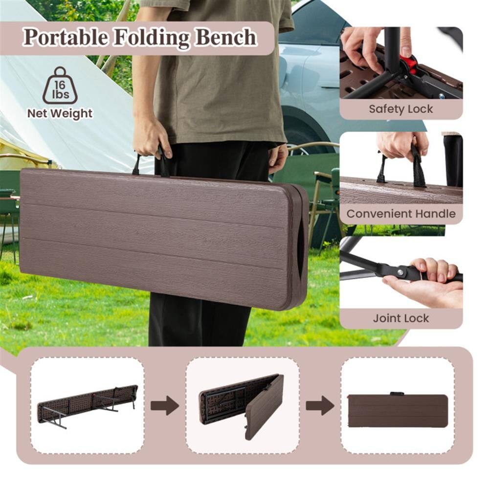 Portable Folding Bench  
16 lbs Net Weight  
Safety Lock  
Convenient Handle  
Joint Lock