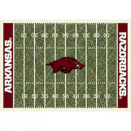 Imperial - Arkansas Razorbacks 5'4'' x 7'8'' Home Field Rug - Black